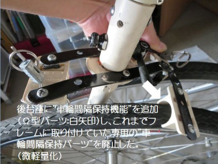 ”固定ワイヤー”を緩めて後キャスターを外す